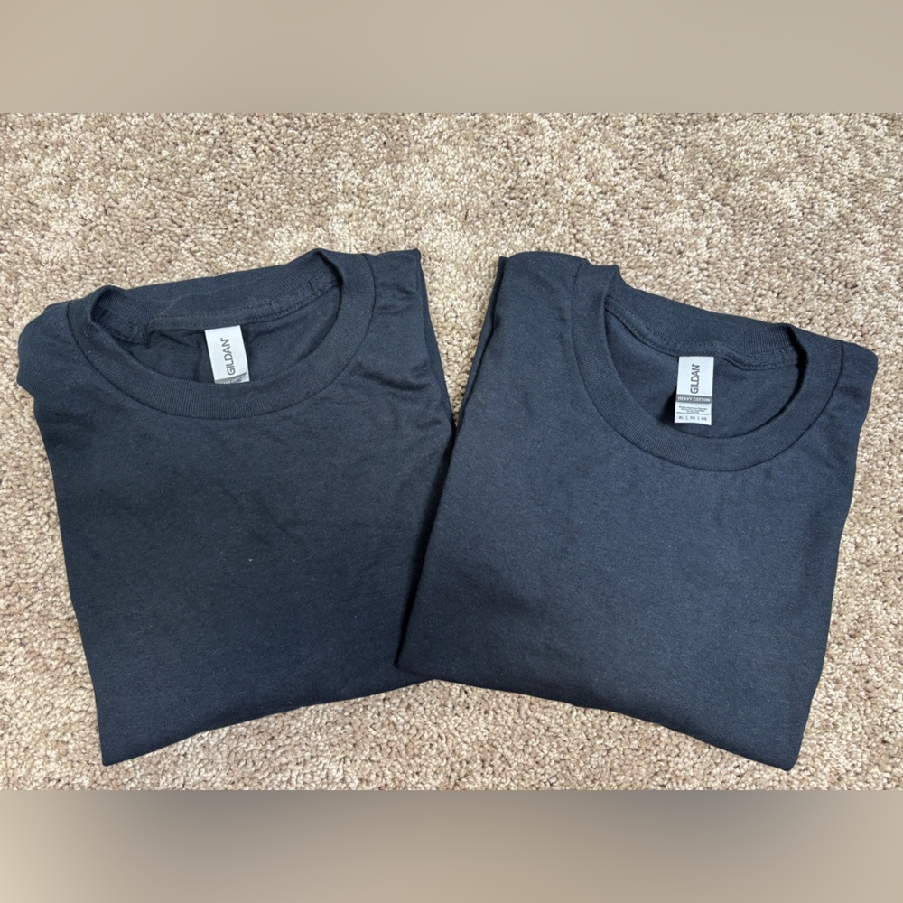 Gildan bundle 2 black classic T-shirt size XL NEW